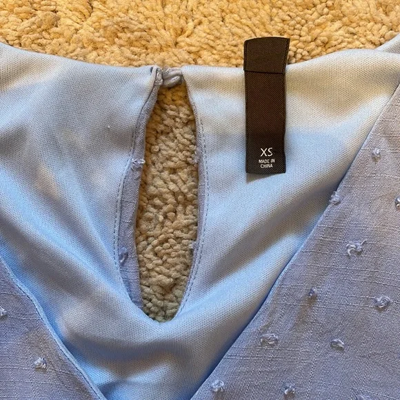 Blue Swiss Dot Dress: Size XS - Picture 3 of 3